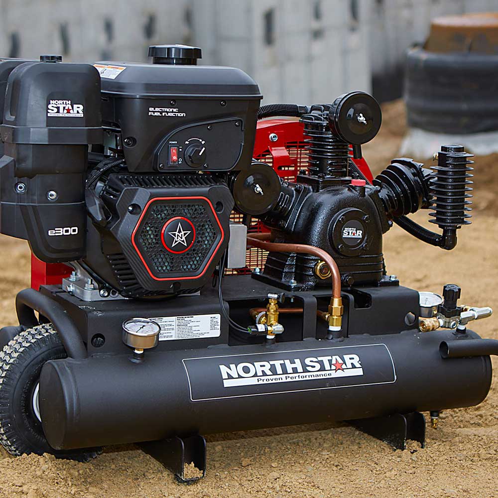 NorthStar Gas Powered Air Compressor | 8-Gal | 14.9 CFM @ 90 PSI | E300