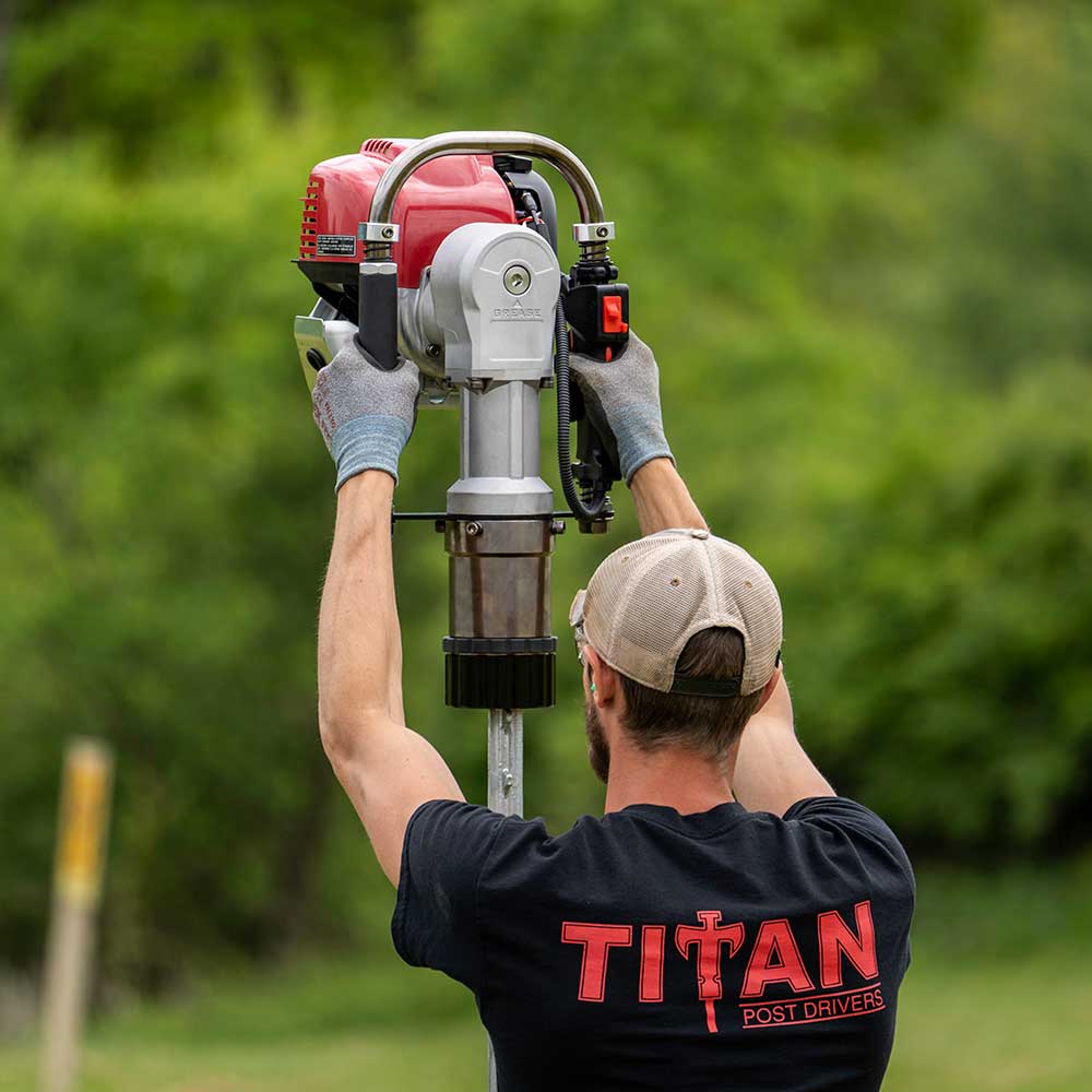 Titan Post Driver| Residential  | 2.5-In. Diameter | Gas-Powered Honda GX35