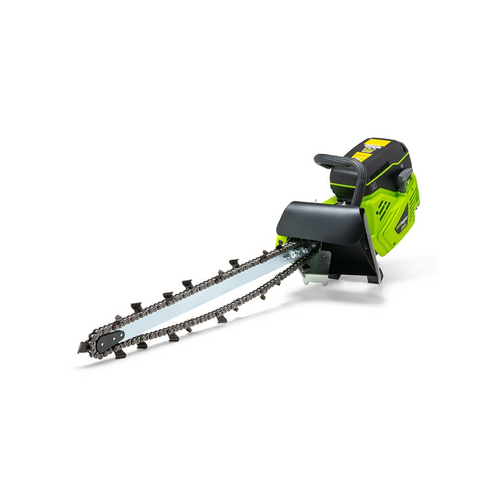 MiniTrencher GeoRipper Trencher | 2-Stroke Engine | 27-In. [700mm] Max. Depth w/ EZ Kart