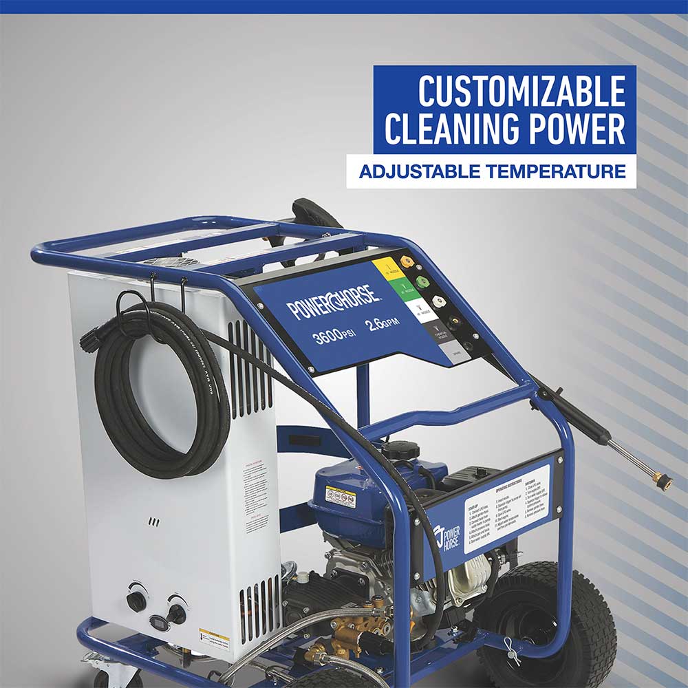 Powerhorse Hot Water Pressure Washer | 3,600 PSI | 2.6 GPM
