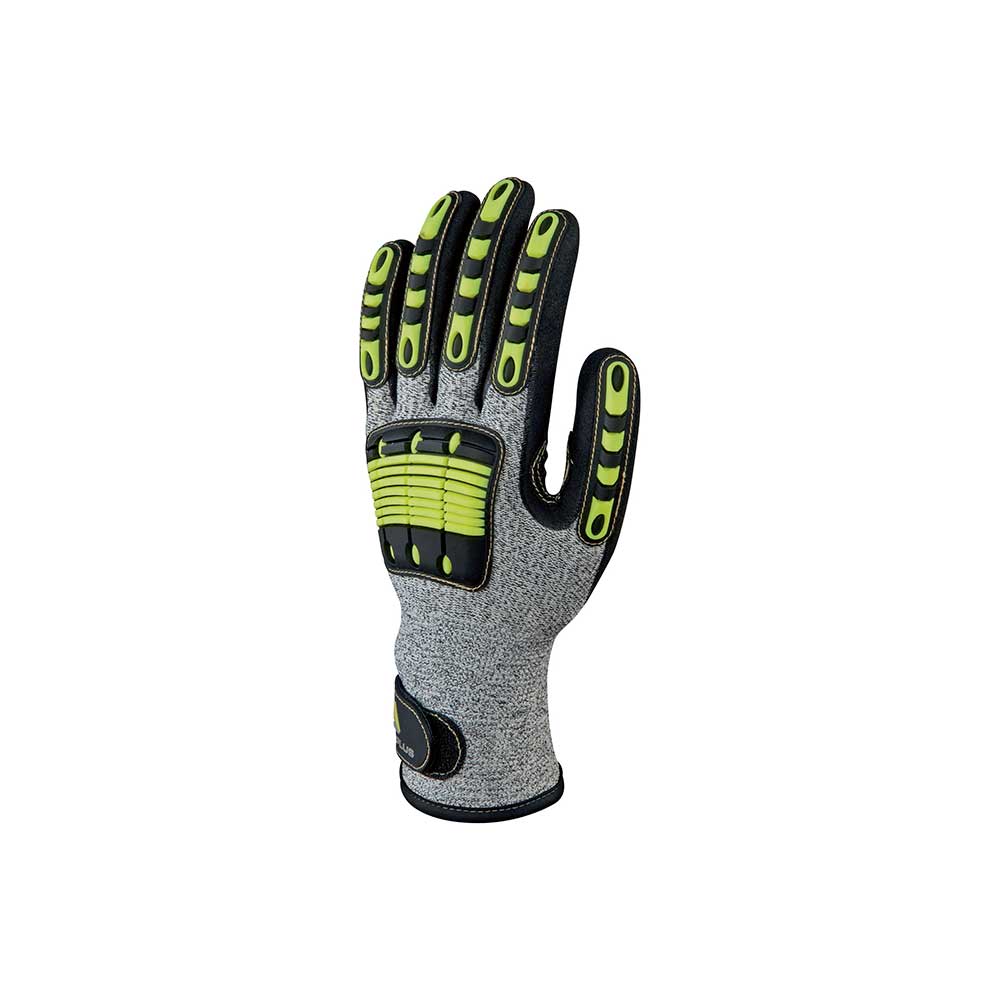 Delta Plus Gloves | LG | Impact and Cut Resistance | Nitrile Coated Palm and Fingers |ANSI A4
