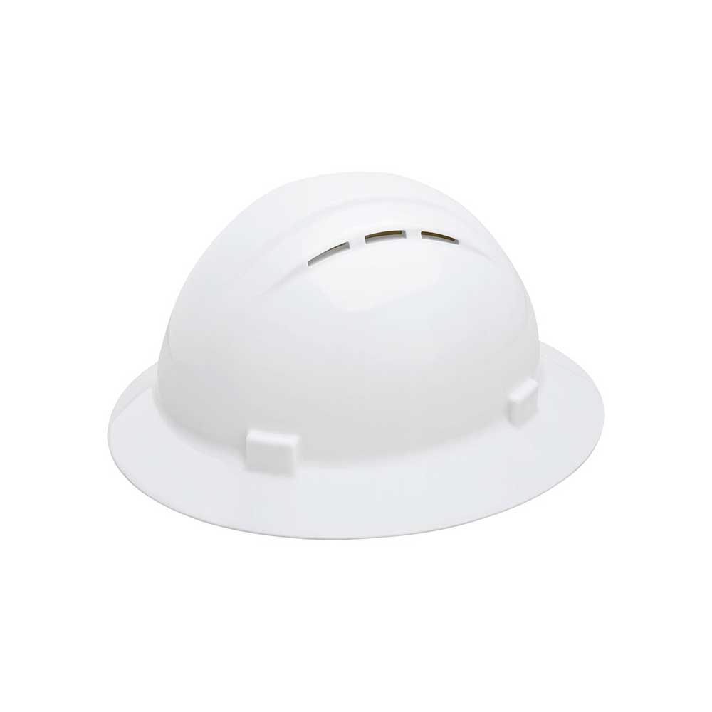 Delta Plus Americana | White | Full Brim Vented | 4-Point Mega Ratchet Suspension