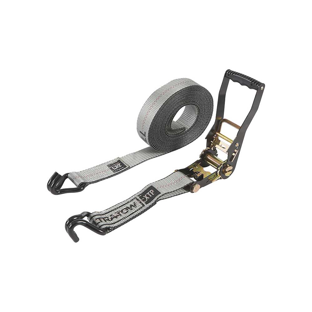 Ultra-Tow Ratchet Strap J-Hook | 2-In. x 27-Ft. | 3,300-Lb. - 10,000-Lb. | Gray