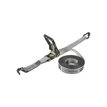 Ultra-Tow Ratchet Strap J-Hook | 2-In. x 27-Ft. | 3,300-Lb. - 10,000-Lb. | Gray