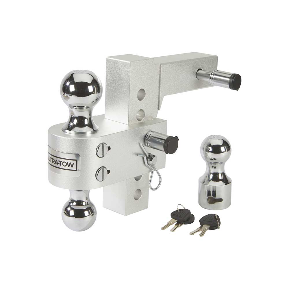 Ultra-Tow Class IV Adjustable Ball Mount | Aluminum | 5-5/8-In. Drop & 6-1/2-In. Rise | 12,000-Lb.