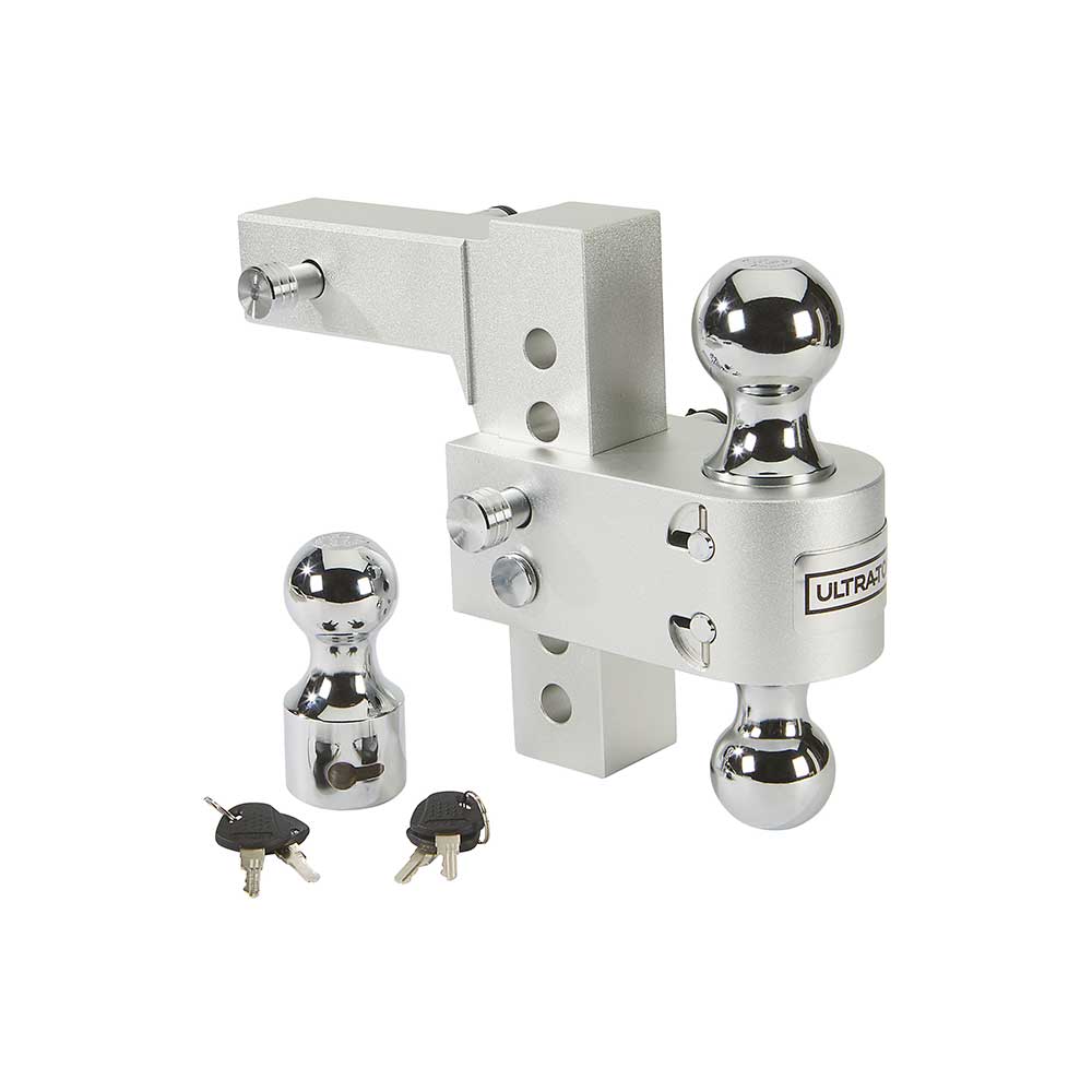 Ultra-Tow Class IV Adjustable Ball Mount | Aluminum | 5-5/8-In. Drop & 6-1/2-In. Rise | 12,000-Lb.