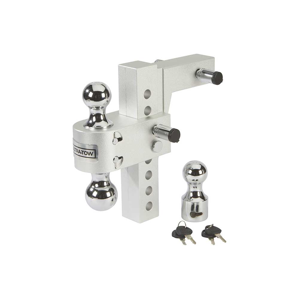Ultra-Tow Class IV Adjustable Ball Mount | Aluminum | 8-In. Drop & 8-3/4-In. Rise | 12,000-Lb.