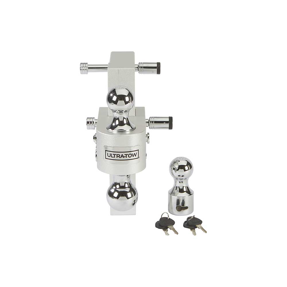 Ultra-Tow Class IV Adjustable Ball Mount | Aluminum | 8-In. Drop & 8-3/4-In. Rise | 12,000-Lb.