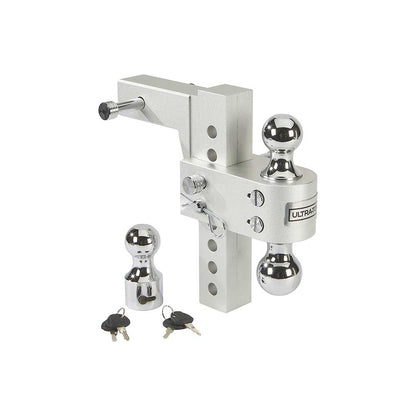 Ultra-Tow Class IV Adjustable Ball Mount | Aluminum | 8-In. Drop & 8-3/4-In. Rise | 12,000-Lb.