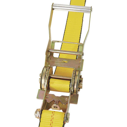 Ultra-Tow Auto Self-Tension Ratchet Strap J-Hook | 2-In. x 27-Ft. | 3,300-Lb. - 10,000-Lb. | Yellow