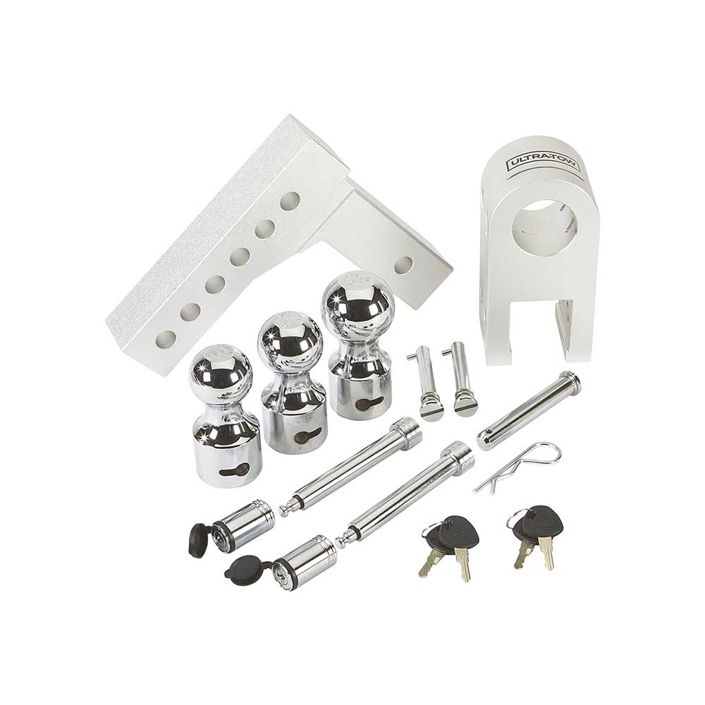 Ultra-Tow Class IV Adjustable Ball Mount | Aluminum | 5-5/8-In. Drop & 6-1/2-In. Rise | 12,000-Lb.
