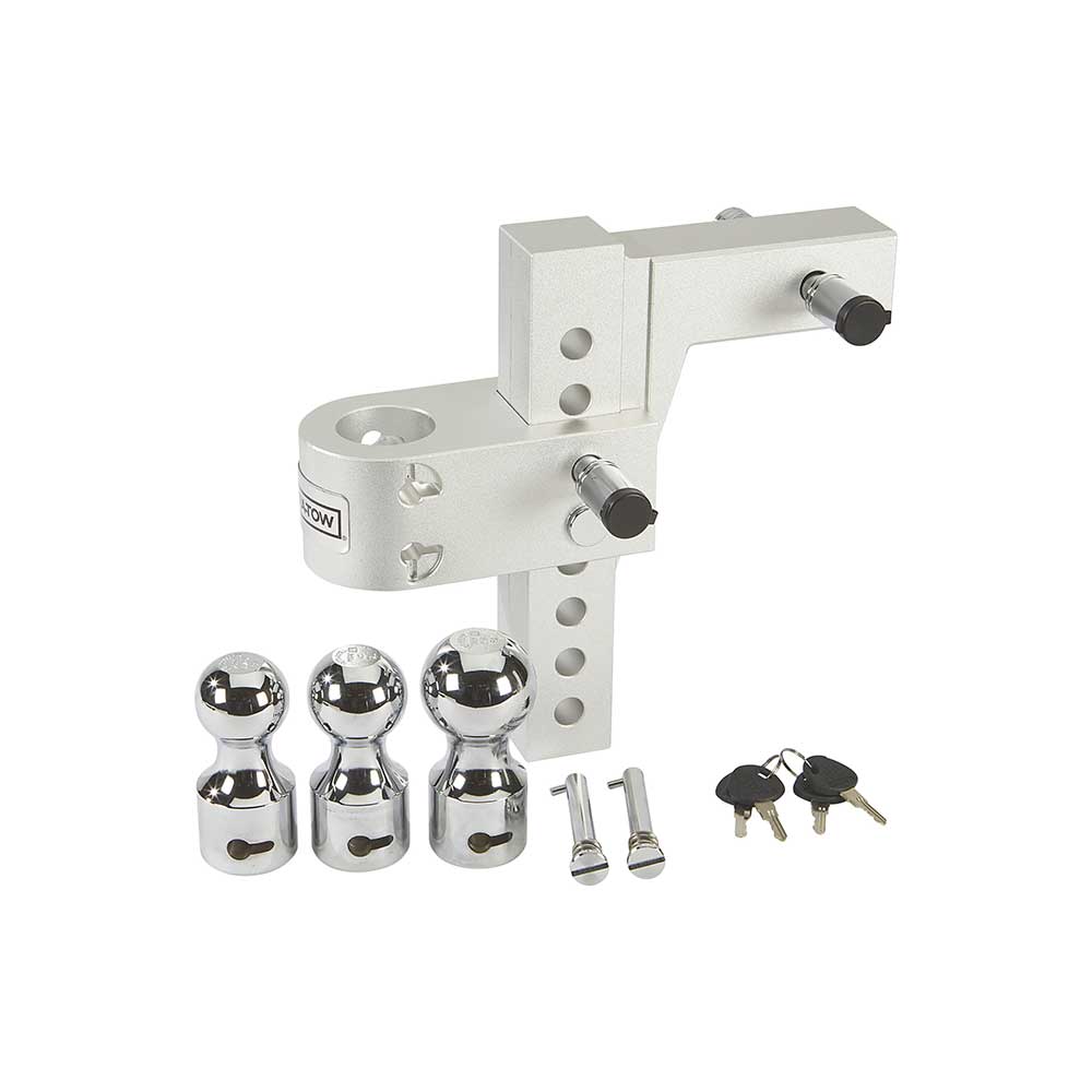 Ultra-Tow Class IV Adjustable Ball Mount | Aluminum | 8-In. Drop & 8-3/4-In. Rise | 12,000-Lb.