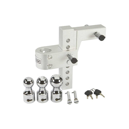 Ultra-Tow Class IV Adjustable Ball Mount | Aluminum | 8-In. Drop & 8-3/4-In. Rise | 12,000-Lb.