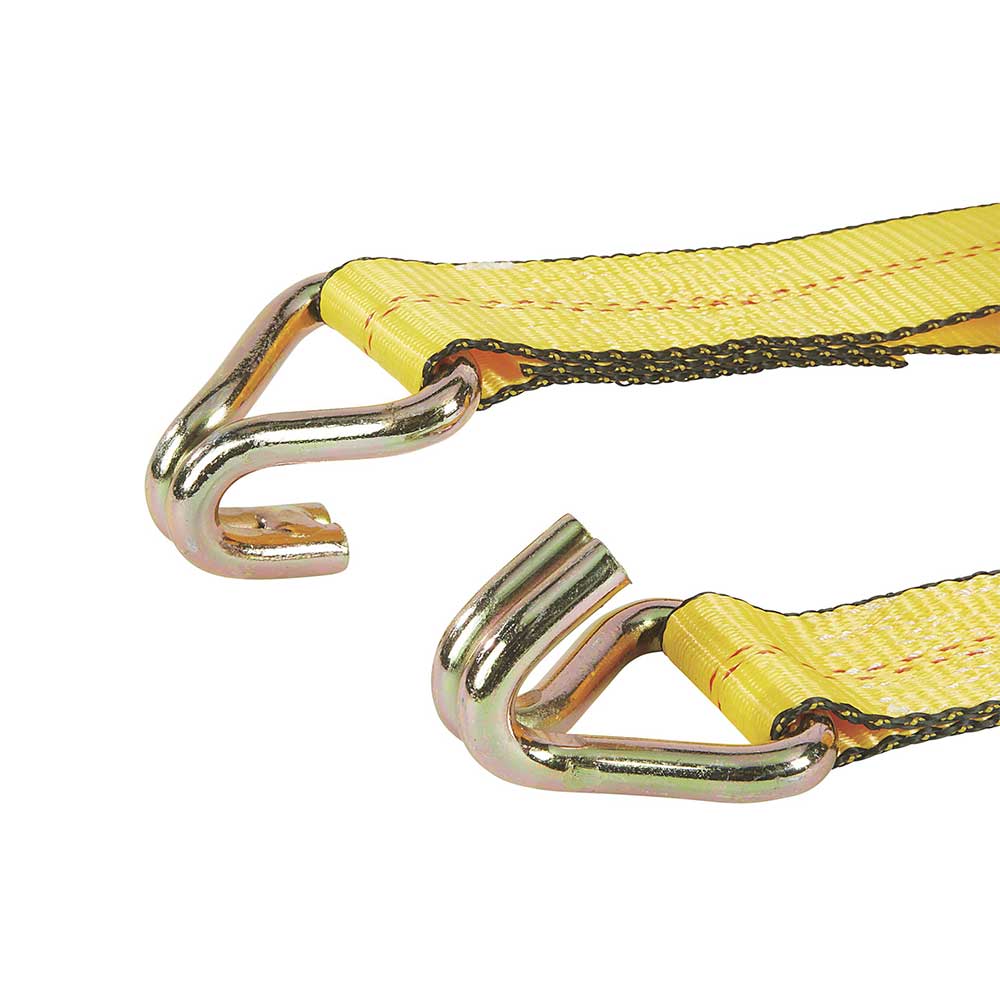 Ultra-Tow Auto Self-Tension Ratchet Strap J-Hook | 2-In. x 27-Ft. | 3,300-Lb. - 10,000-Lb. | Yellow