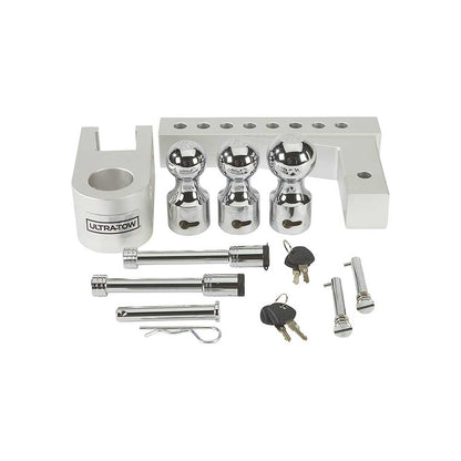 Ultra-Tow Class IV Adjustable Ball Mount | Aluminum | 8-In. Drop & 8-3/4-In. Rise | 12,000-Lb.