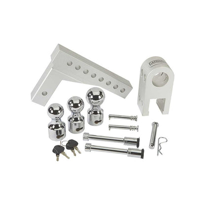 Ultra-Tow Class IV Adjustable Ball Mount | Aluminum | 8-In. Drop & 8-3/4-In. Rise | 12,000-Lb.