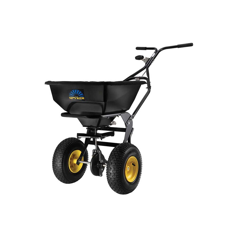 Spyker Commercial Push Spreader | Powder Coated | 13-In. Wheel | 50-Lb. Capacity