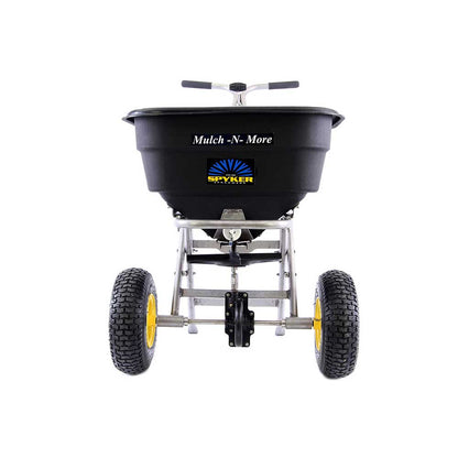 Commercial Push Spreader | Mulch & More | Stainless Steel |120 lbs. Capacity