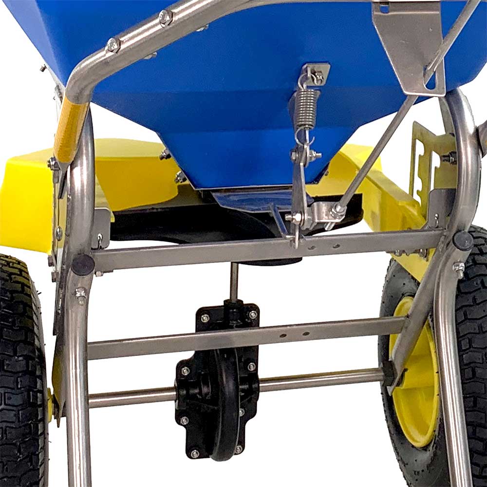 Spyker Commercial Push Spreader | ICE | Stainless Steel | 100-Lb. Capacity