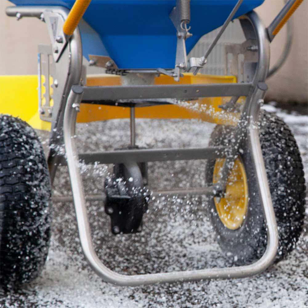 Spyker Commercial Push Spreader | ICE | Stainless Steel | 100-Lb. Capacity