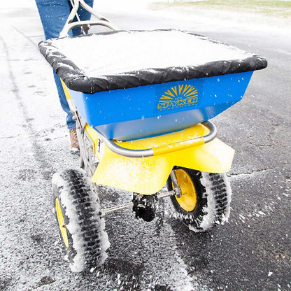 Spyker Commercial Push Spreader | ICE | Stainless Steel | 13-In. Wheel | 50-Lb. Capacity