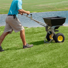 Spyker Commercial Push Spreader | Stainless Steel | 80-Lb. Capacity