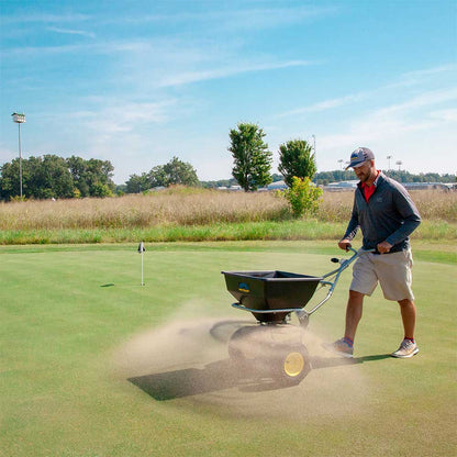 Spyker Commercial Push Spreader | Stainless Steel | 80-Lb. Capacity