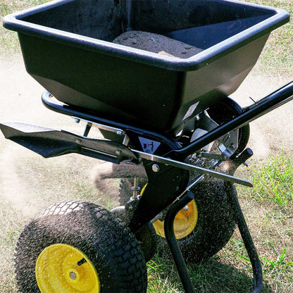 Spyker Commercial Push Spreader | Powder Coated | 13-In. Wheel | 50-Lb. Capacity