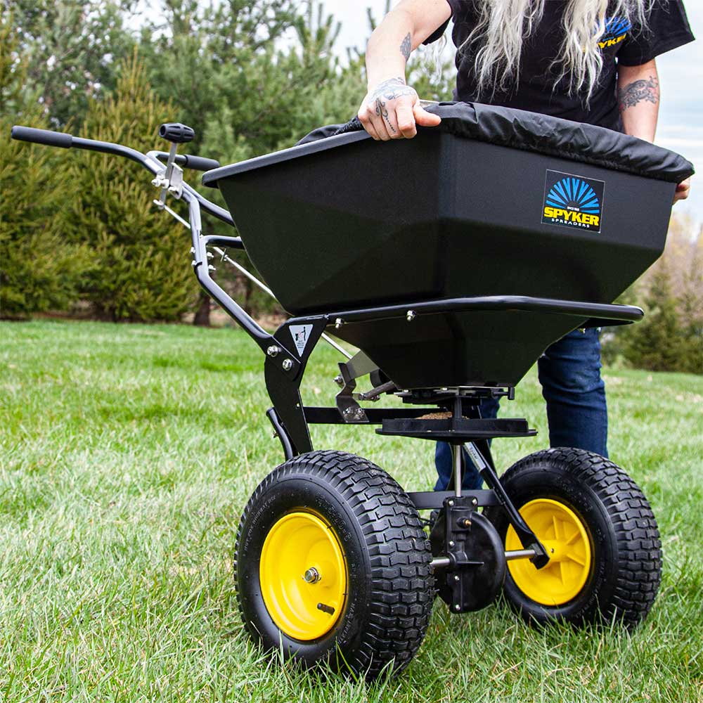 Spyker Commercial Push Spreader | Powder Coated | 80-Lb. Capacity