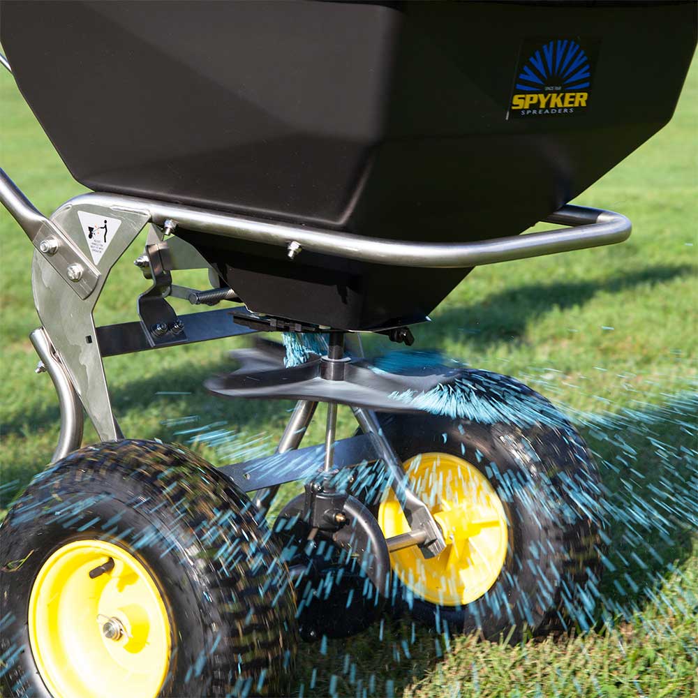 Spyker Commercial Push Spreader | Stainless Steel | 80-Lb. Capacity