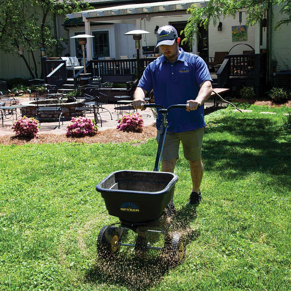 Spyker Light-Duty Push Spreader | Powder Coated | 50 Lb. Capacity