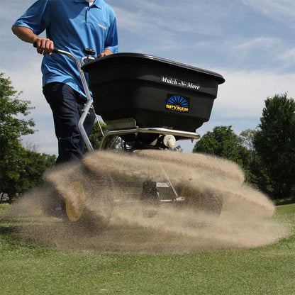 Commercial Push Spreader | Mulch & More | Stainless Steel |120 lbs. Capacity