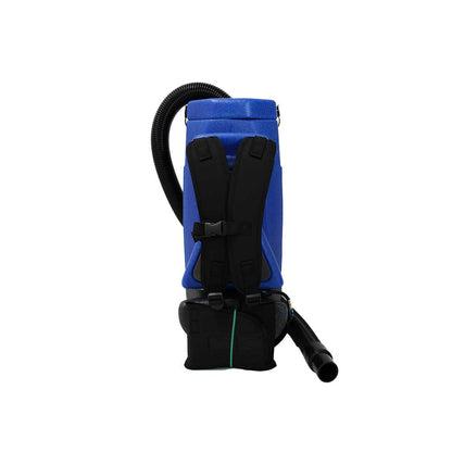 Sandia Backpack Vac | 10-Qt. Super Raven | 124 CFM | With 5-Piece Standard Tool Kit