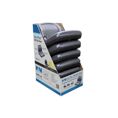 Uni Pro 225 Bucket Seat Display Box | 1 Display Stand & 5 Seats | Gray Vinyl