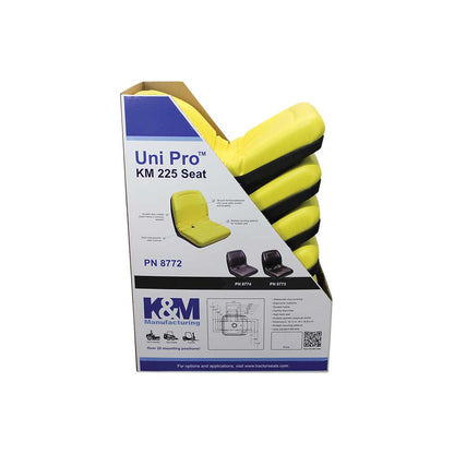 Uni Pro 225 Bucket Seat Display Box | 1 Display Stand & 5 Seats | Yellow Vinyl