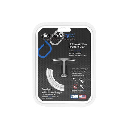 Small diamondgrip | 40-In. 2.8mm Cord | Silver and Black | Case of 8