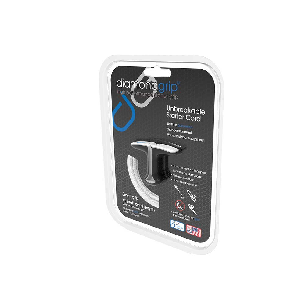 Small diamondgrip | 40-In. 2.8mm Cord | Silver and Black | Case of 8