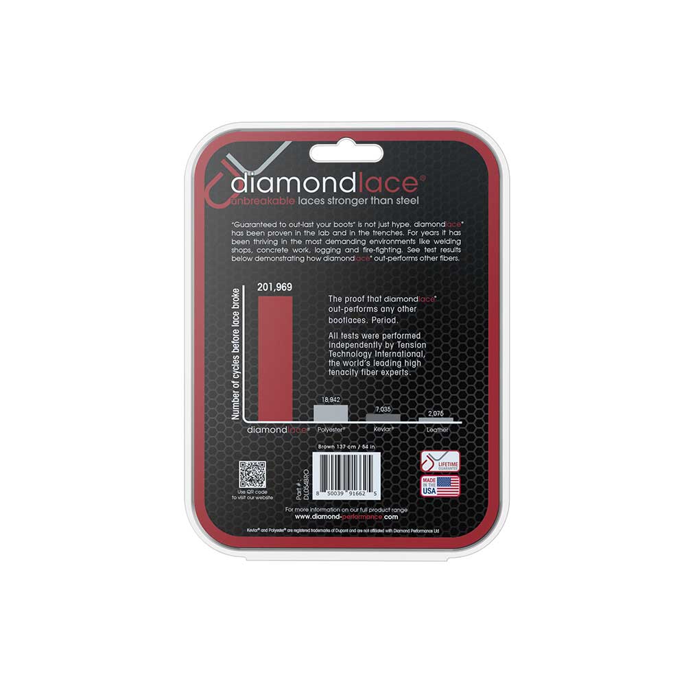 Diamondlace | 54-In. | Brown | Case of 10