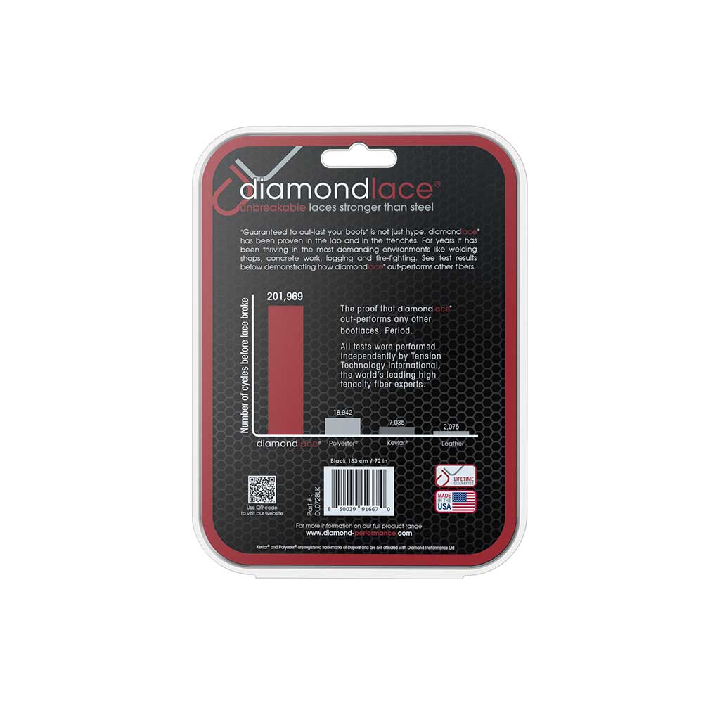 Diamondlace | 72-In. | Black | Case of 10