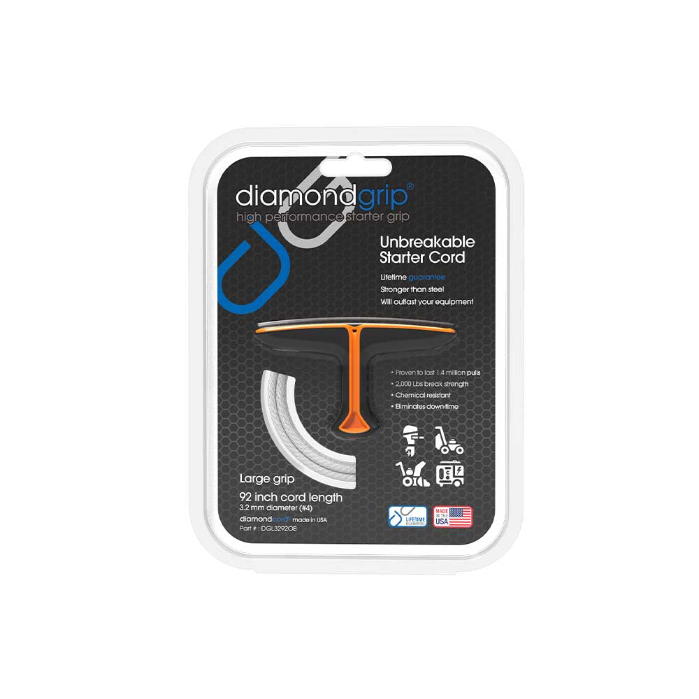 Large diamondgrip | 92-In. 3.2mm Cord | Orange and Black | Case of 8