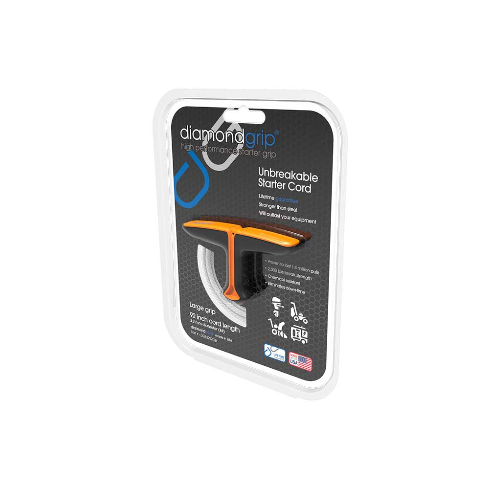 Large diamondgrip | 92-In. 3.2mm Cord | Orange and Black | Case of 8