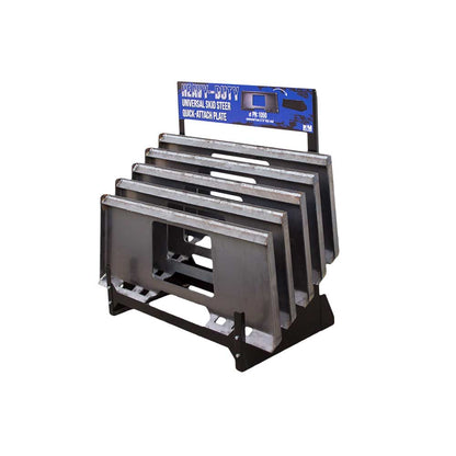 K&M Manufacturing Universal Skid Steer Loader Plate Display | 1 Stand | Purchase 5 Plates Separately