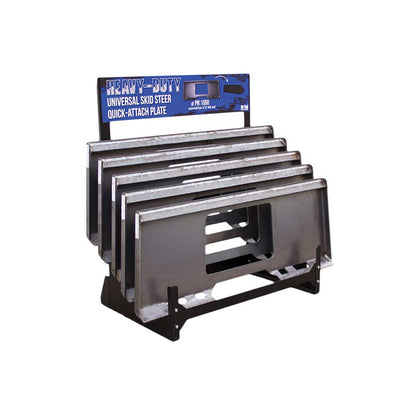 K&M Mfg Universal Skid Steer Loader Plate Display | 1 Stand | Purchase 5 Plates Separately