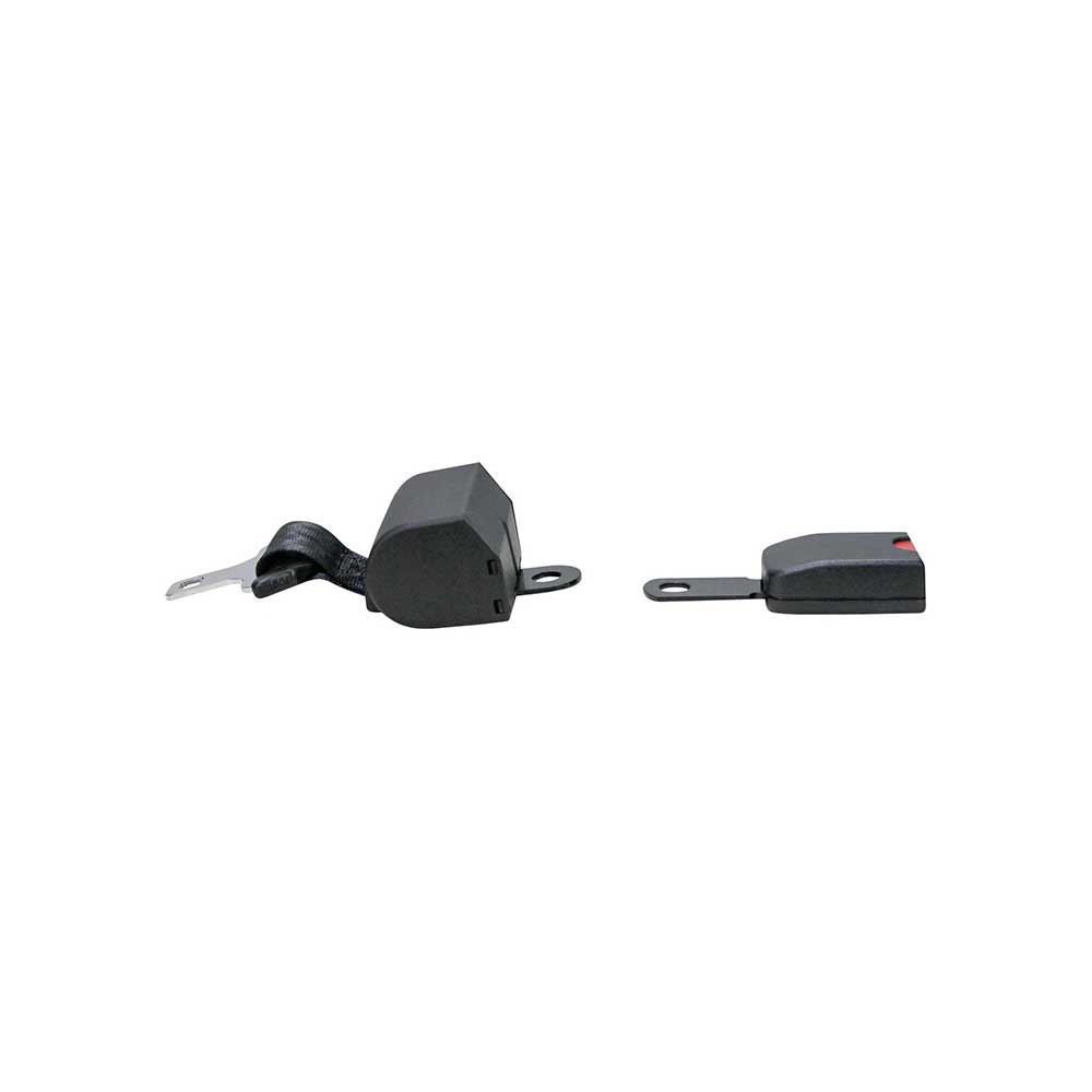 Uni Pro Universal Retractable Seat Belt Kit | Black Nylon | 2-In. Wide x 45.5-In. Long
