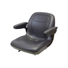 Milsco | XB180 | Bucket Seat | Mid-Back | Armrests | Black Vinyl | 6780