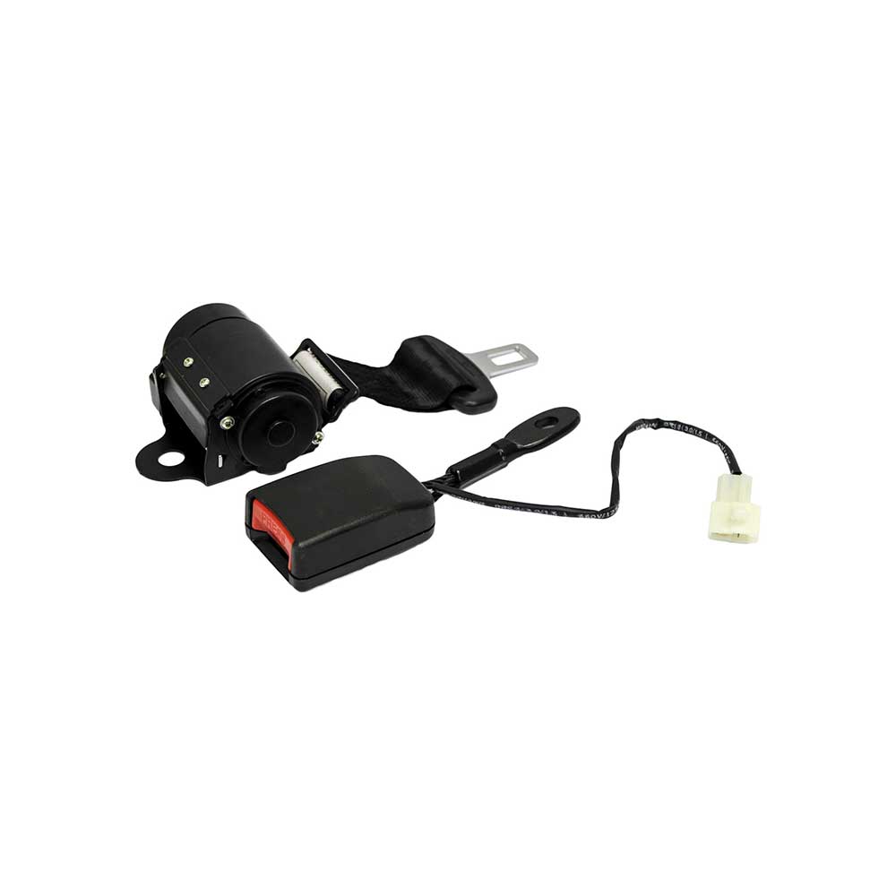 Uni Pro Universal Retractable Seat Belt Kit | With Switch | Black | 2-In. W x 47-In. L