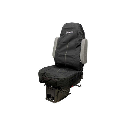 Uni Pro Seat + Backrest Cover Kit for High-Back Truck Seats | Two-Tone Black/Black Fabric