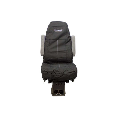 Uni Pro Seat + Backrest Cover Kit for High-Back Truck Seats | Two-Tone Black/Black Fabric