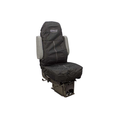 Uni Pro Seat + Backrest Cover Kit for High-Back Truck Seats | Two-Tone Black/Black Fabric