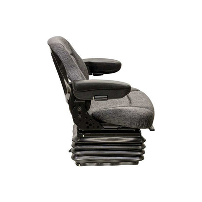 Uni Pro 1201 Air Suspension Seat | 24-Volt | Charcoal Gray Fabric